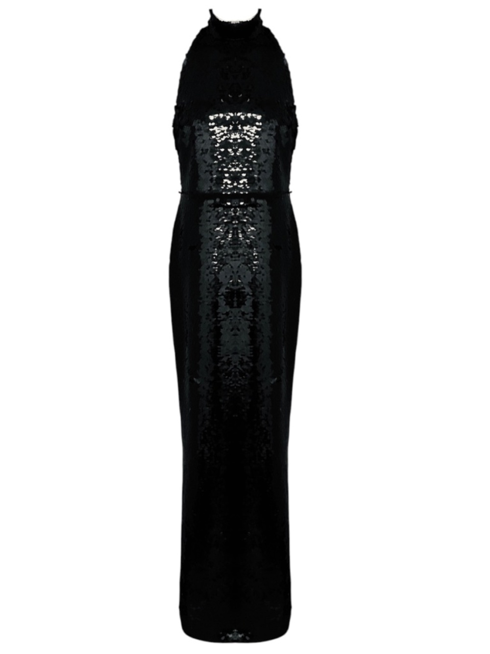 SAFIYAA BLACK SEQUINED VIBA LONG DRESS / GOWN